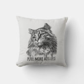 Purr More Hiss Less Pretty Kitty クッション (正面)