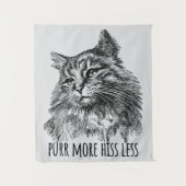 Purr More Hiss Less Pretty Kitty タペストリー (正面)