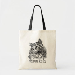 Purr More Hiss Less Pretty Kitty トートバッグ