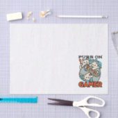 Purr On Gamer – かわいいキャットゲームデザイン 薄葉紙 (クラフト)