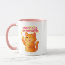 Purr-sue Righteousness - キリスト教 マグカップ