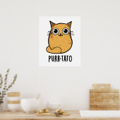 Purr-tato Funny Cat Potato Pun  ポスター (キッチン)