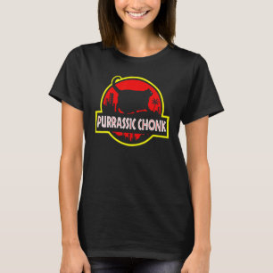 Purrassic Chonk Cat ScaleミームレトロスタイルCats M Tシャツ