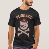PURRATE  Cat Pirate Pun Tシャツ (正面)