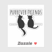 Purrever Friends Cute Cat Best Friends シール (シート)