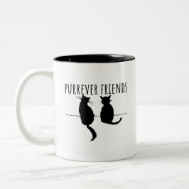 Purrever Friends Cute Cat Best Friends ツートーンマグカップ