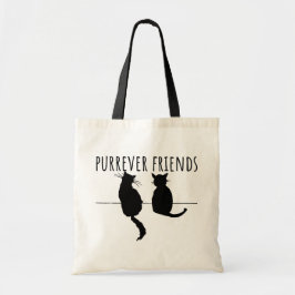 Purrever Friends Cute Cat Best Friends トートバッグ
