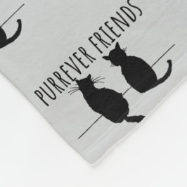 Purrever Friends Cute Cat Best Friends フリースブランケット