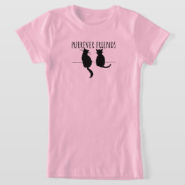 Purrever Friends Cute Cat Besties Tシャツ