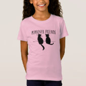 Purrever Friends Cute Cat Besties Tシャツ (正面)