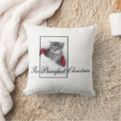 Purrfectのクリスマスのクッション クッション (ブランケット)