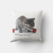 Purrfectのクリスマスのクッション クッション (裏面)