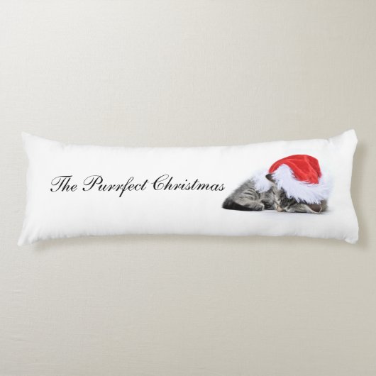 Purrfectのクリスマスのクッション ボディピロー (正面)