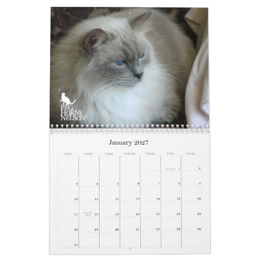 Purrfectの目! 2012年の猫のカレンダー カレンダー (1月 2027)