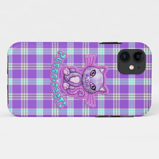 Purrfectキティ猫のプレイドiPhone 5カゼメテ Case-Mate iPhoneケース (裏面(横))