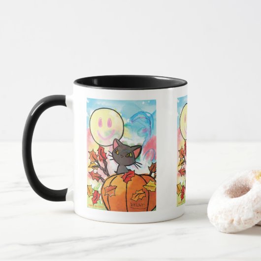 Purrfect Autumn - Kids Art for CHOC マグカップ (ドーナツ)