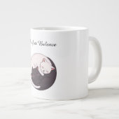 Purrfect Balance Yin Yang Cats Cute Cartoon Mug ジャンボコーヒーマグカップ (正面右)