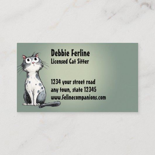 Purrfect Care – Cat Sitting 名刺 (裏面)