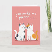 Purrfect Love Cute Cats Card カード (正面)