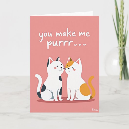 Purrfect Love Cute Cats Card カード (正面)