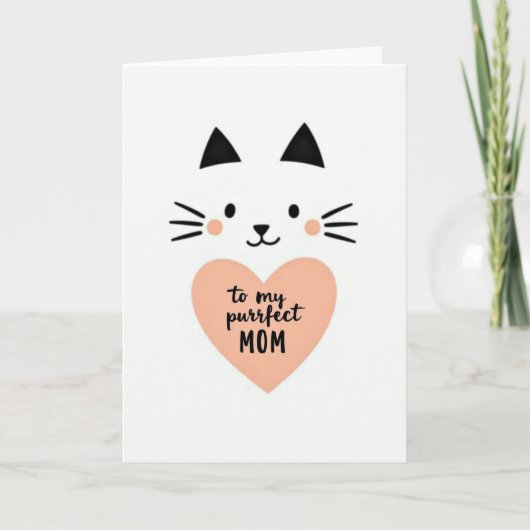 Purrfect Mom Love Cat Card カード (正面)