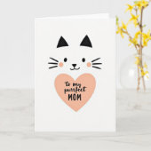 Purrfect Mom Love Cat Card カード (黄色い花)