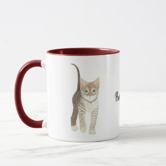 Purrfect Tabby Kitten Mug マグカップ (左)