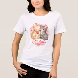 Purrfect Together Cute Cats Shirt – Romantic Cat C トライブレンドＴシャツ