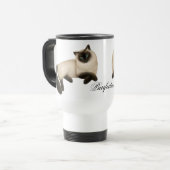 Purrfectionのヒマラヤシャム猫のタンブラー トラベルマグ (正面左)