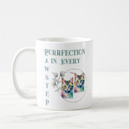 Purrfection in Every Pawstep コーヒーマグカップ