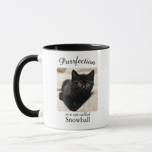 Purrfection  Is a Cat Personalised Mug マグカップ (左)