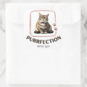 Purrfection Since 1970 スクエアシール (バッグ)
