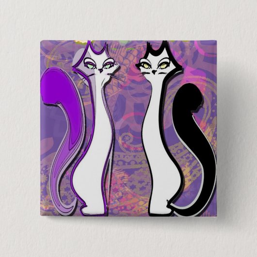 Purrfectlyのクールなボタン 缶バッジ (正面)