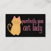 Purrfectly健全な猫の女性 名刺 (裏面)