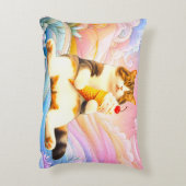 Purrfectly Asleep – Cat Holding Ice Cream Cone アクセントクッション (裏面(縦))