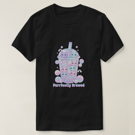 Purrfectly Brewed Tシャツ (デザイン正面)