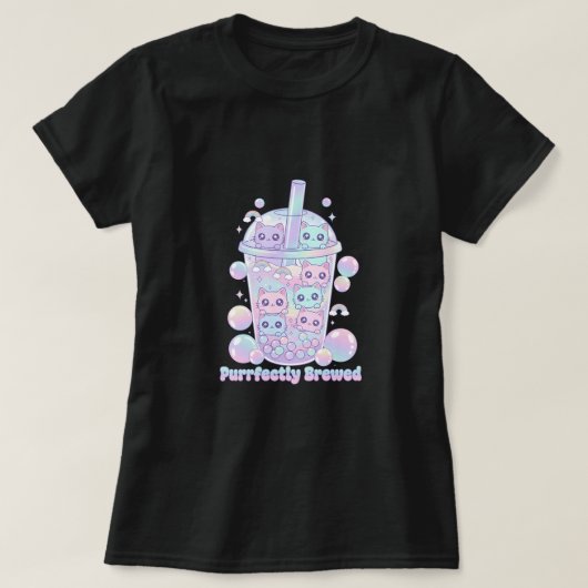 Purrfectly Brewed Tシャツ (デザイン正面)