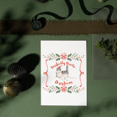 Purrfectly Chaotic Christmas Funny Holiday Cat  ポストカード