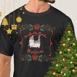 Purrfectly Chaotic Christmas Funny Holiday Cat  Tシャツ