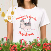 Purrfectly Chaotic Christmas Funny Holiday Cat  Tシャツ
