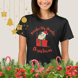 Purrfectly Chaotic Christmas Funny Holiday Cat  Tシャツ