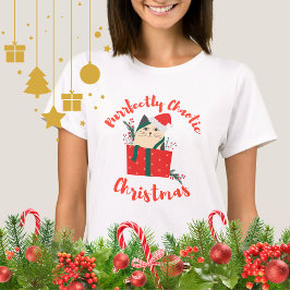 Purrfectly Chaotic Christmas Funny Holiday Cat  Tシャツ