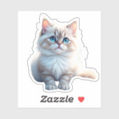 “Purrfectly Cute – Funny Cat Sticker” シール (シート)