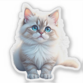 “Purrfectly Cute – Funny Cat Sticker” シール