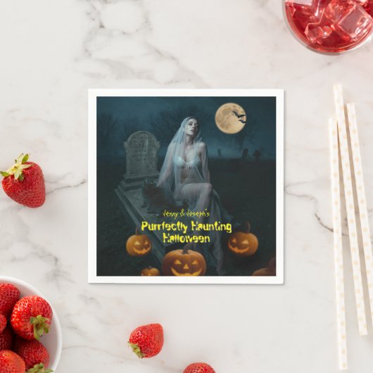 Purrfectly Haunting Halloween スタンダードカクテルナプキン (インサイチュ)