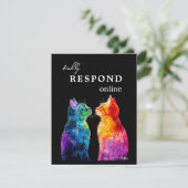 “Purrfectly Yours: A Rainbow Love Story RSVPカード” 出欠カード (スタンド正面)