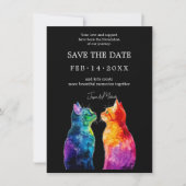 “Purrfectly Yours: A Rainbow Love Story RSVP Card  セーブザデート (正面)