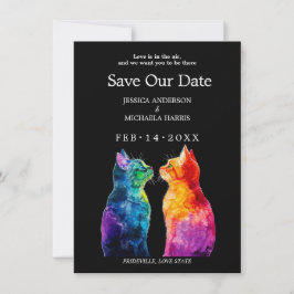“Purrfectly Yours: A Rainbow Love Story RSVP Card  セーブザデート
