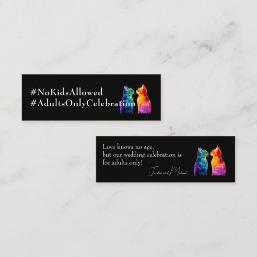 🌈  Purrfectly Yours: Purrfectly 4 Grown-Ups card スキニー名刺 (正面/裏面)