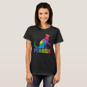 Purride Cat  Pride Month Gay Rights Rainbow Cat Tシャツ (正面フル)